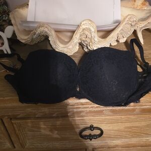 La Senza 36D Midnight Black Lace Bra